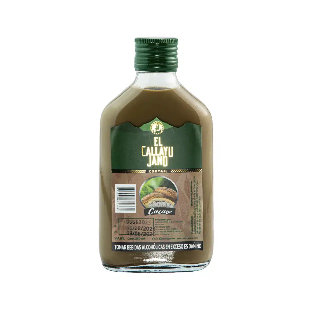 Chata Cacao Crema de Algarrobina Callayujano – Cóctel Peruano Embotellado 250ml - Image 1