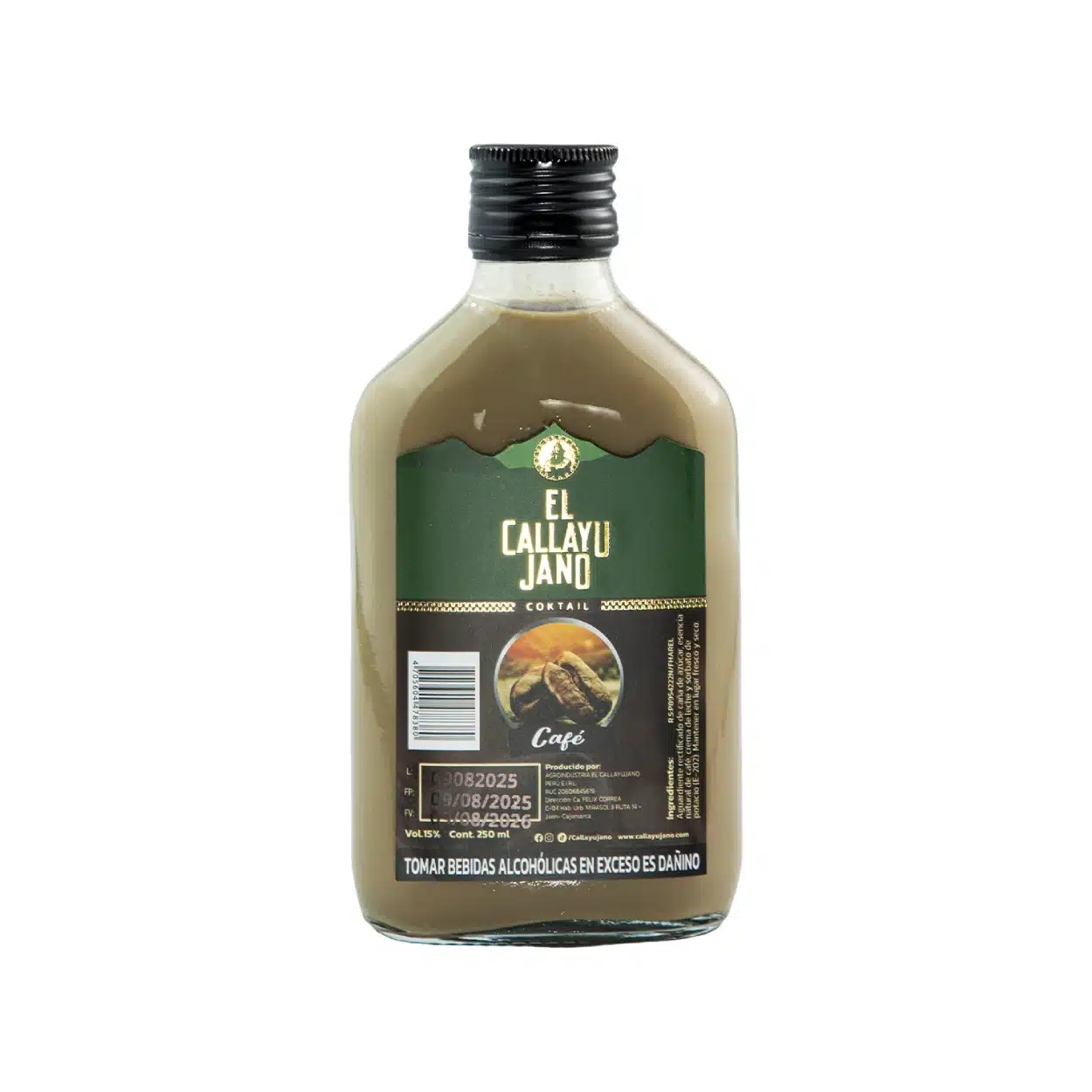 Chata Café Crema de Café Callayujano – Cóctel Peruano Embotellado 250ml - Image 1