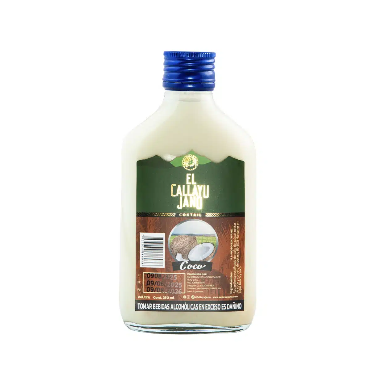 Chata Coco Crema de Coco Callayujano – Cóctel Peruano Embotellado 250ml - Image 1