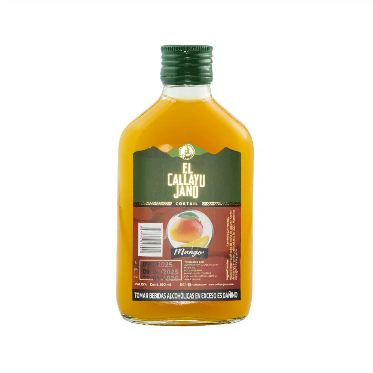 Chata Mango Cóctel de Mango Callayujano – Licor Peruano Artesanal Embotellado 250ml - Image 1